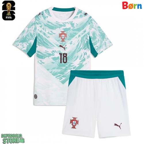 Portugal Pedro Neto #18 Replika Babytøj Udebanesæt Børn VM 2026 Kortærmet (+ Korte bukser)